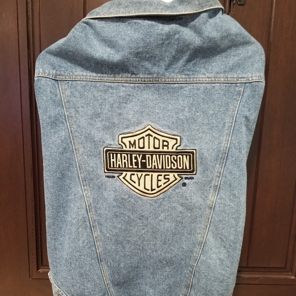harley davidson denim dog jacket